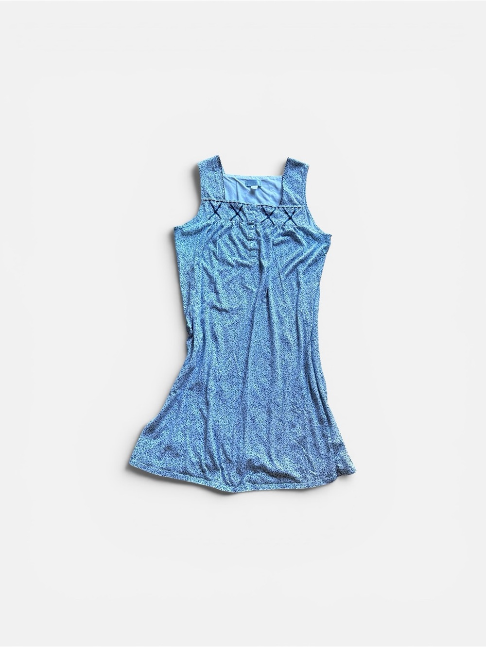 Celestial Dreams Light Blue Floral Design Long Nightgown
